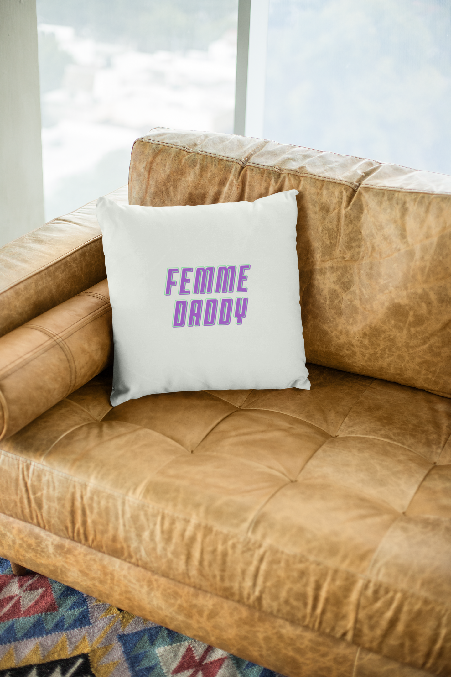 femme daddy: cushion and cover