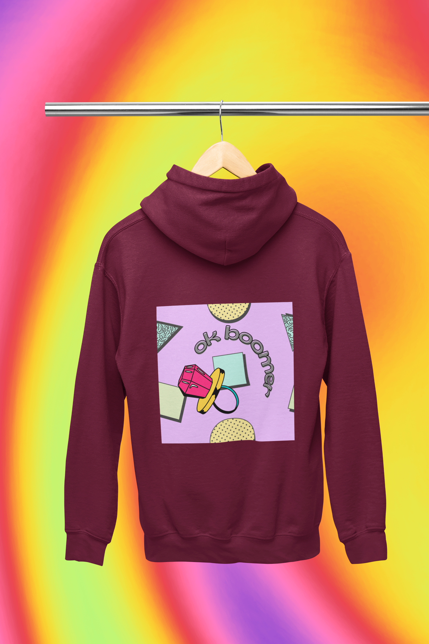 ok boomer pop art hoodie