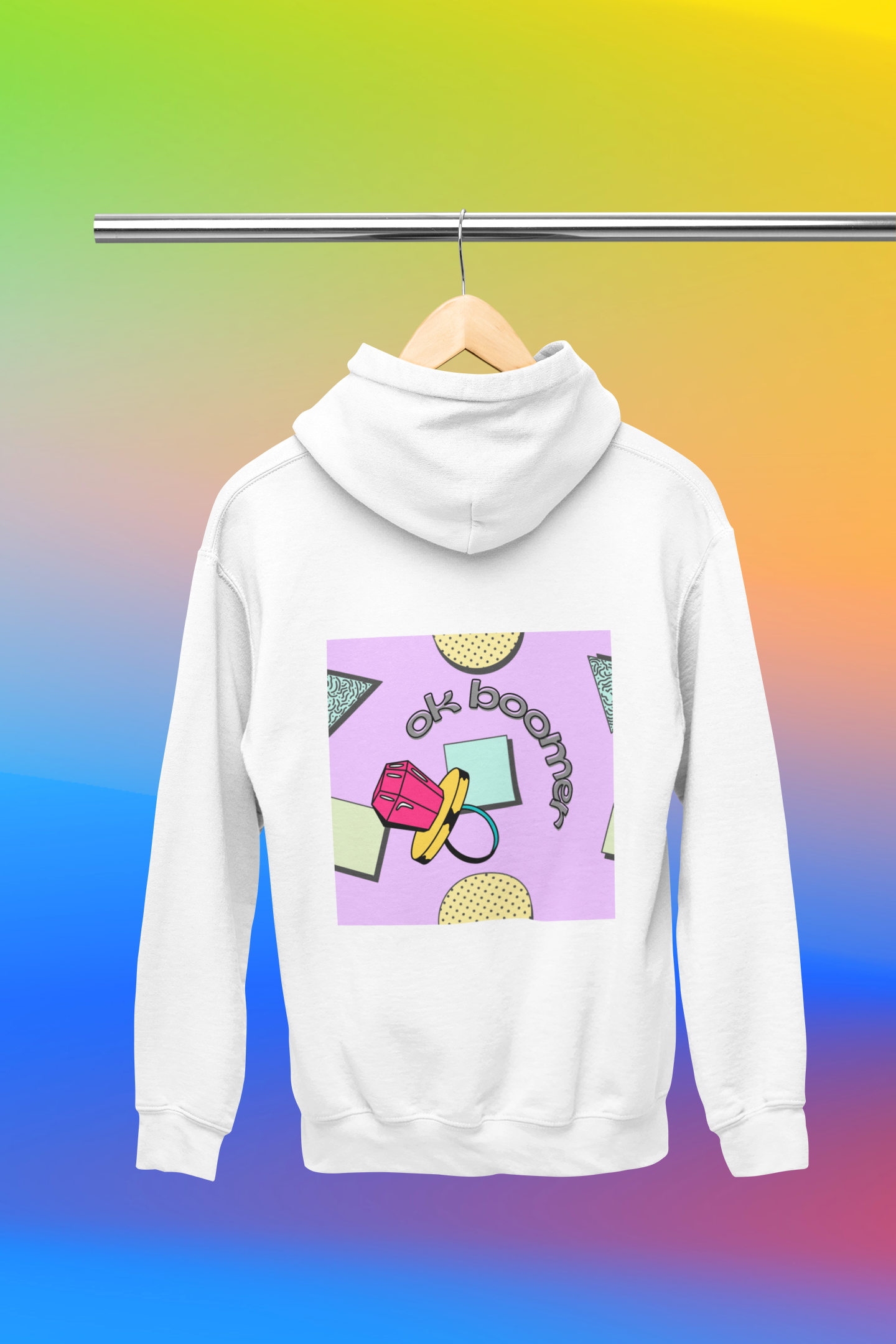 ok boomer pop art hoodie