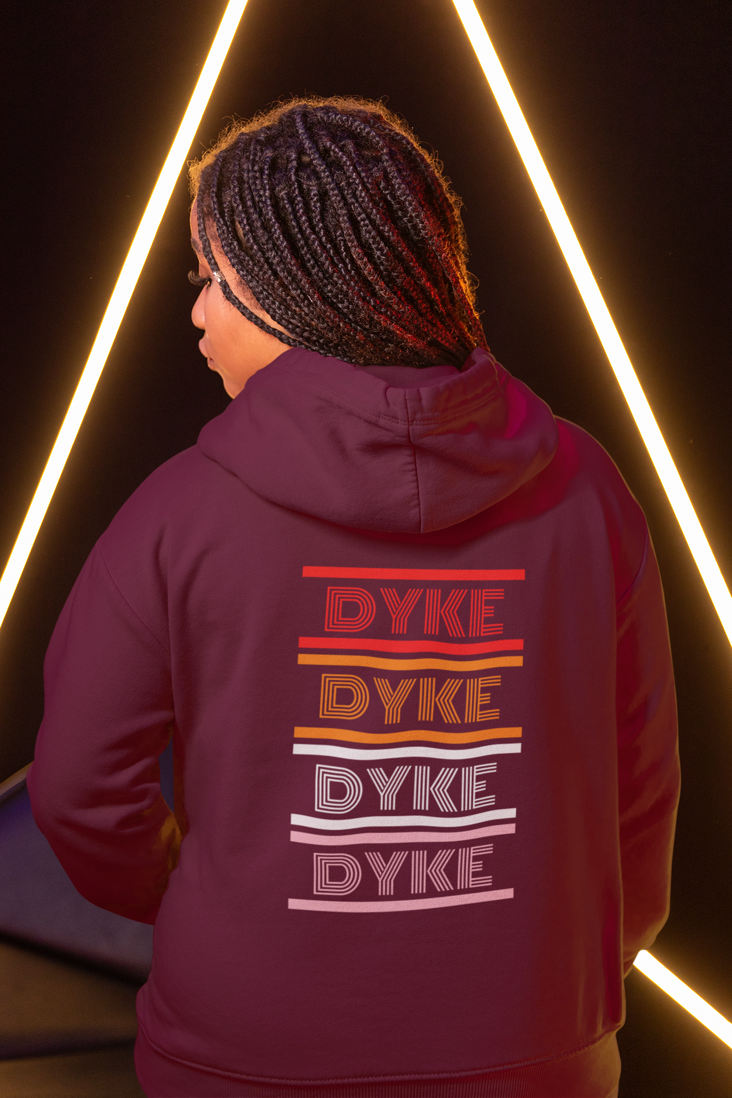 dyke unisex hoodie - back print