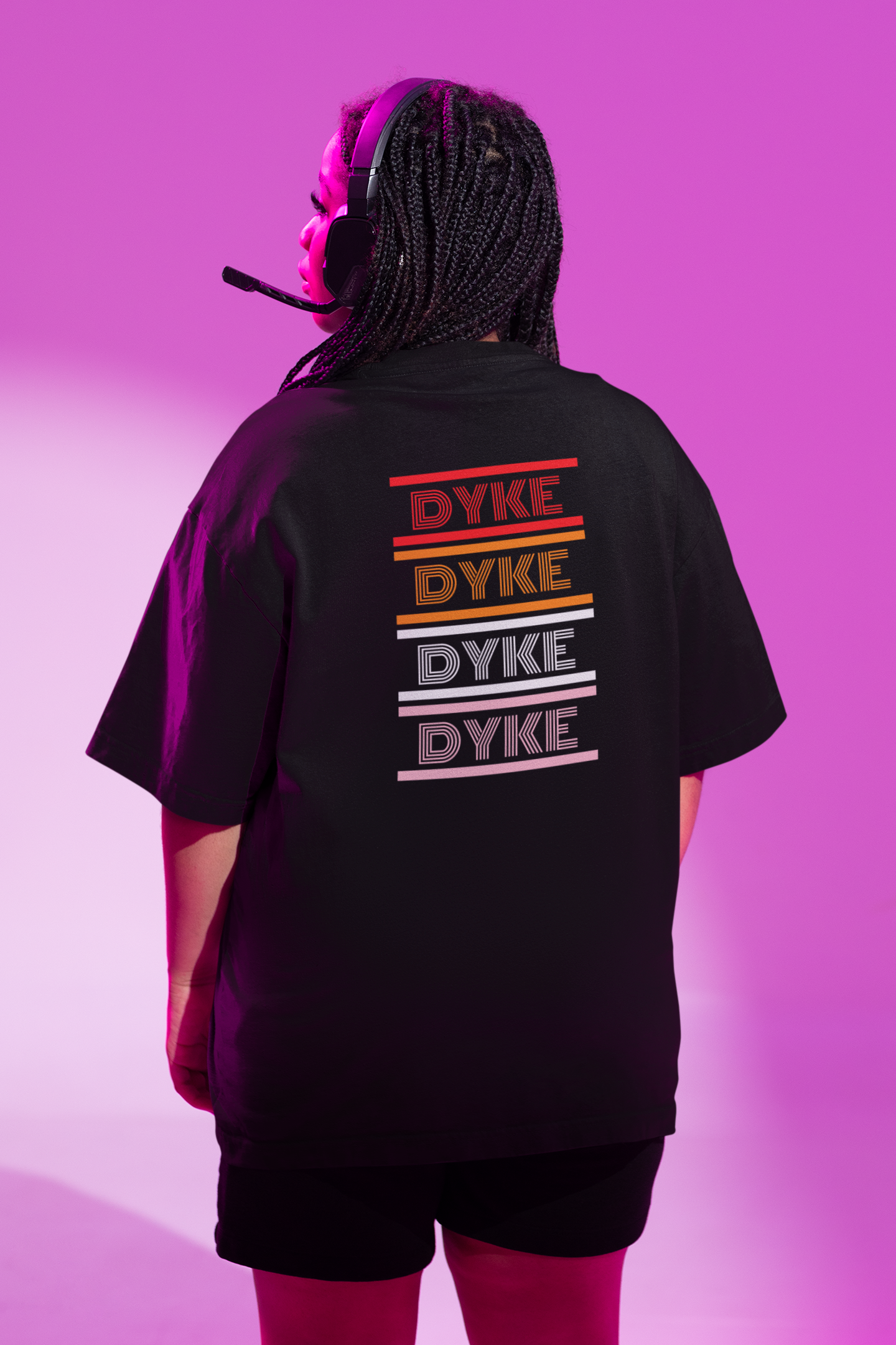 Dyke tee oversized - back print