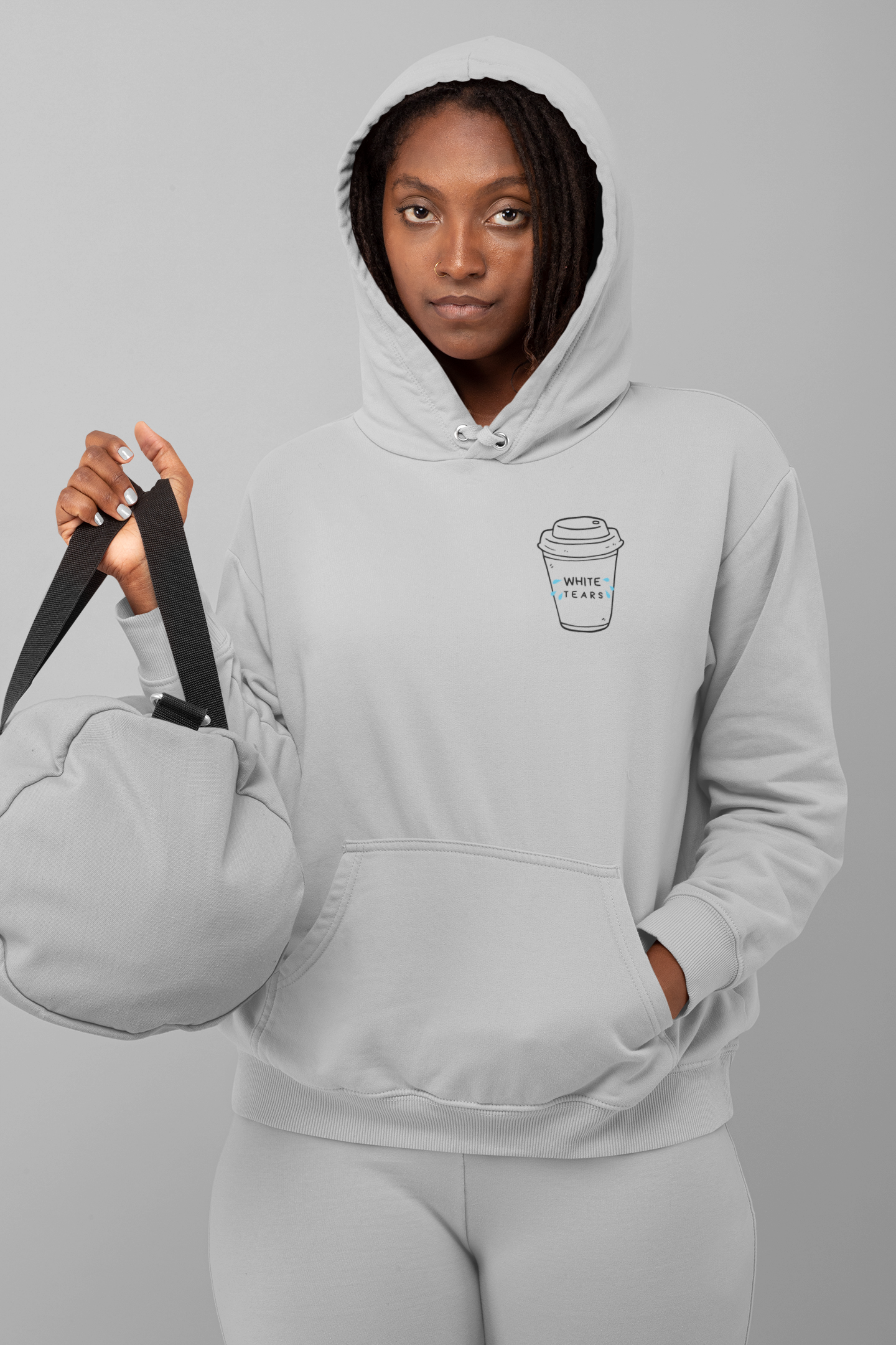 White tears: unisex organic hoodie