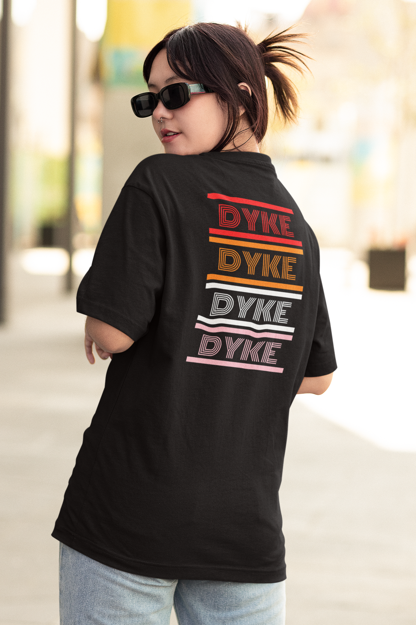 Dyke tee oversized - back print